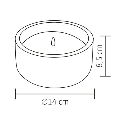 LED čajová sviečka, 1 LED, Ø14,5x10,5 cm - CDL 14